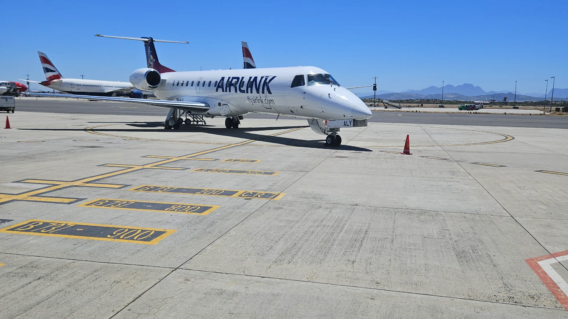 Airlink aircraft preparing to board passengers for a flight into the Kruger region