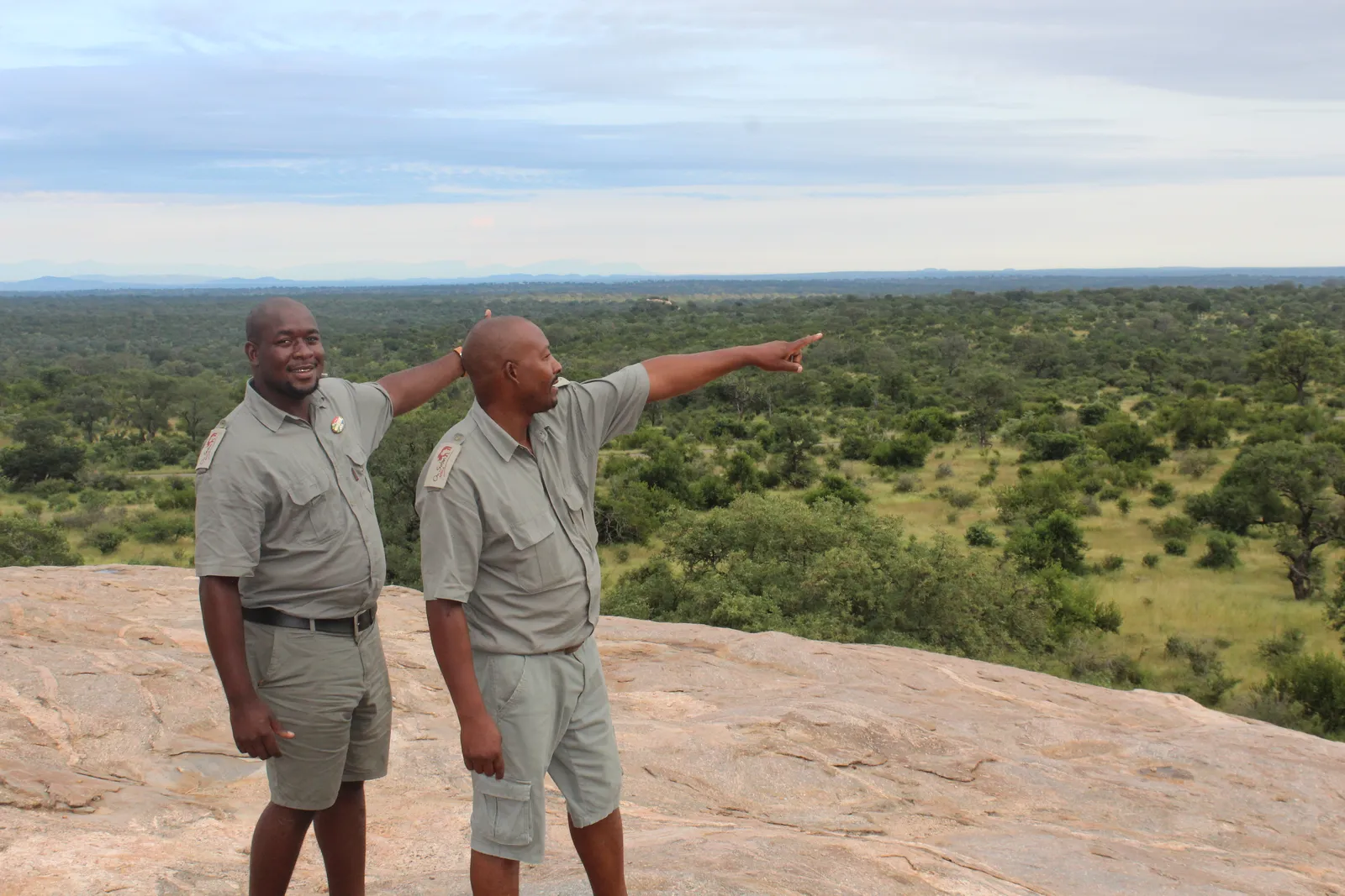 Guides overlooking the remote landscape of northern Kruger National Park